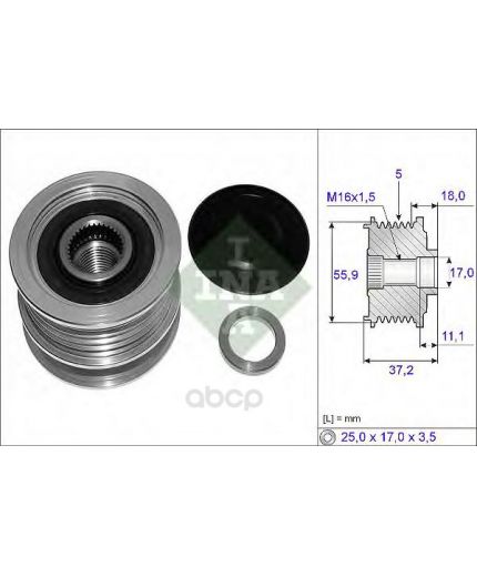 INA Шкив генератора