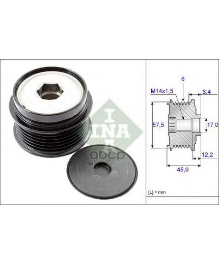 INA Шкив генератора