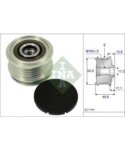 INA Шкив генератора