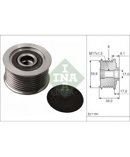 INA Шкив генератора