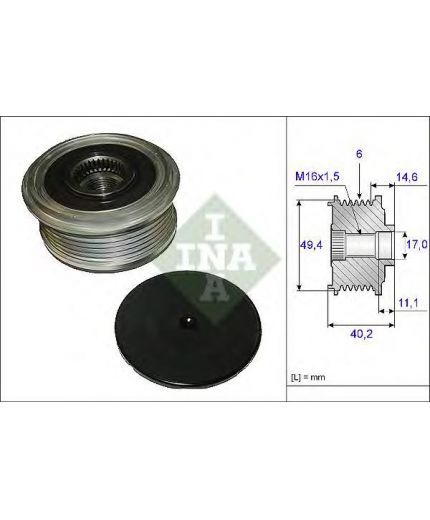 INA Шкив генератора