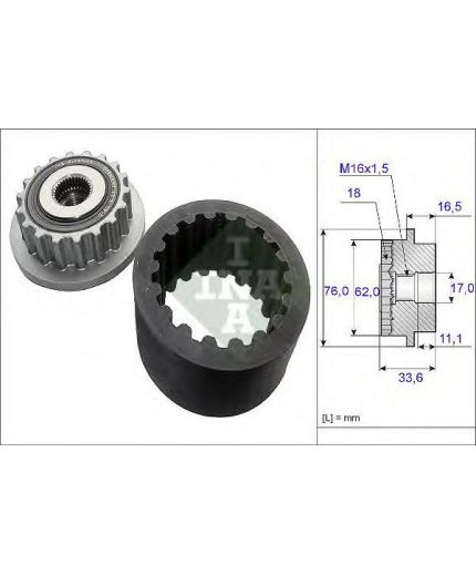 INA Шкив генератора