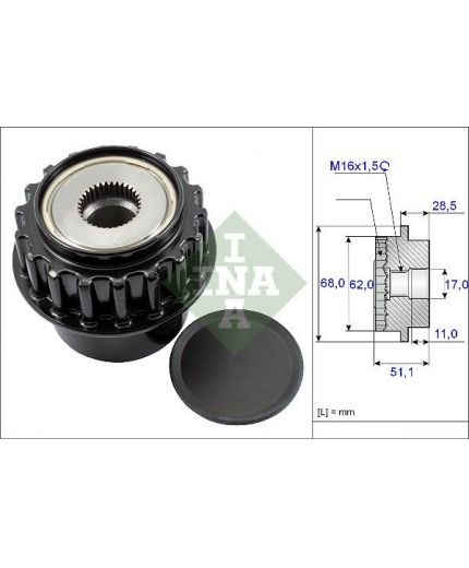 INA Шкив генератора