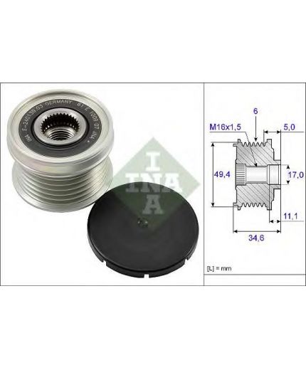 INA Шкив генератора
