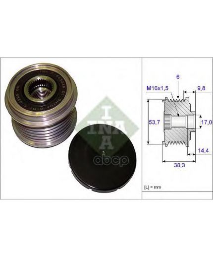 INA Шкив генератора
