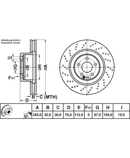 ATE Тормозной диск передний