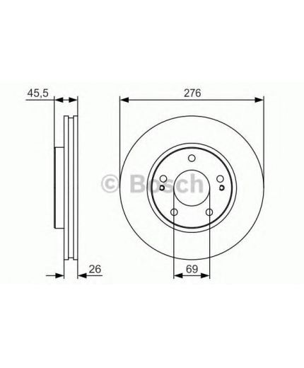 BOSCH Тормозной диск передний