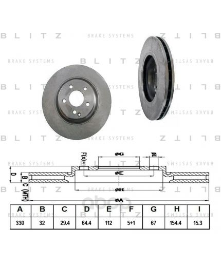 BLITZ Тормозной диск