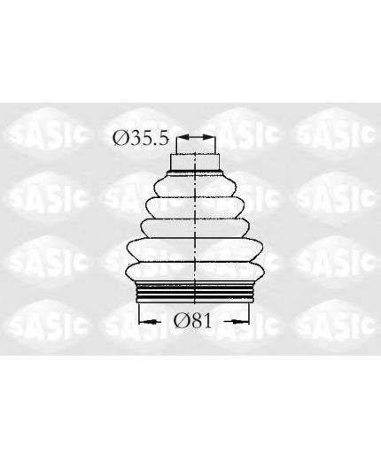 SASIC Пыльник ШРУСа комплект