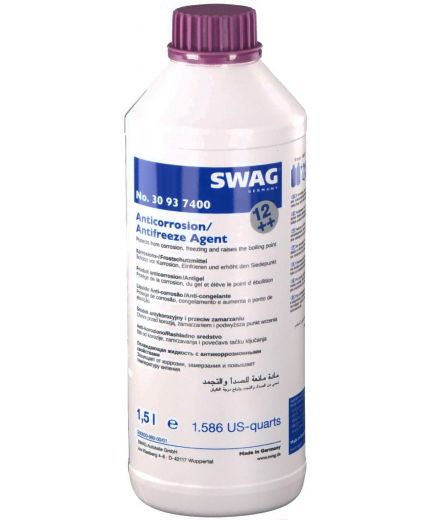 Антифриз SWAG MAN 324 Si-OAT MB 325.5 MB 325.6 Scania TB 1451 VW TL 774-G фиолетовый концентрат G12++ 1,5л