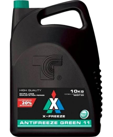 Антифриз X-FREEZE GREEN зеленый -40°С 10кг 8,9л