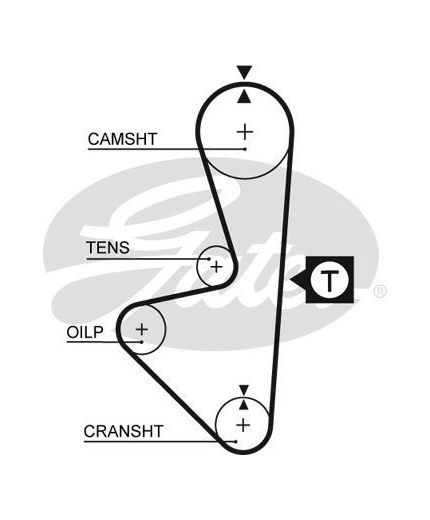 GATES Ремень ГРМ