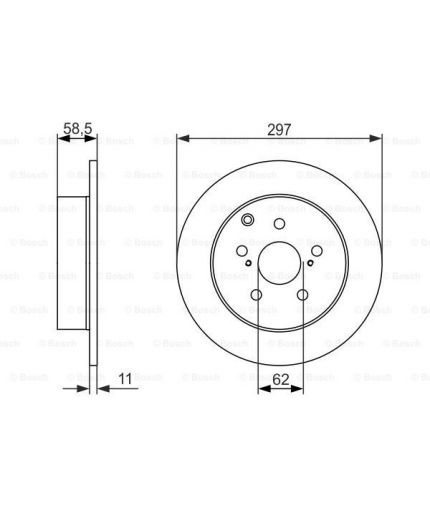 BOSCH Тормозной диск Фото 2