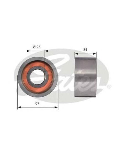 GATES Ролик обводной ГРМ