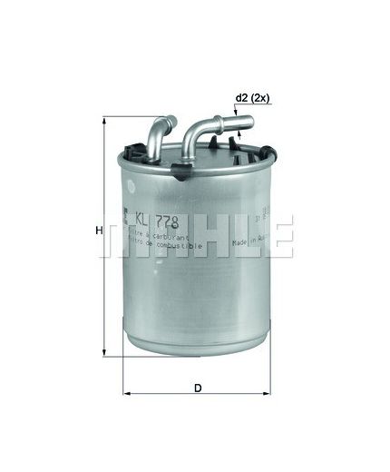 KNECHT-MAHLE Фильтр топливный