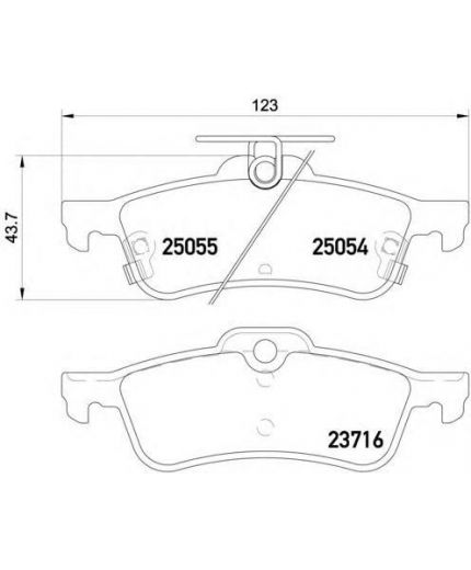 BREMBO Колодки дисковые задние