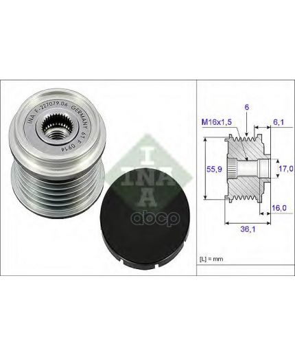 INA Шкив генератора