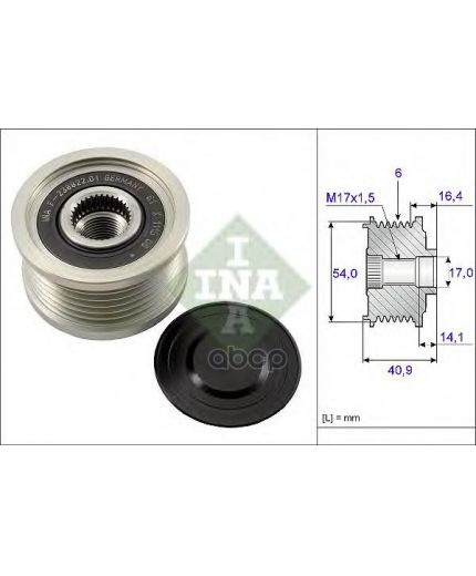 INA Шкив генератора