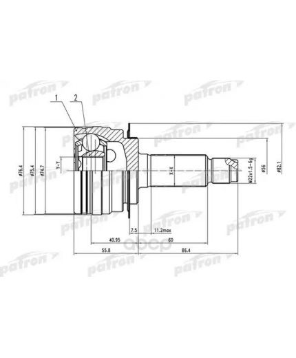 Patron ШРУС наружный 27x56x30
