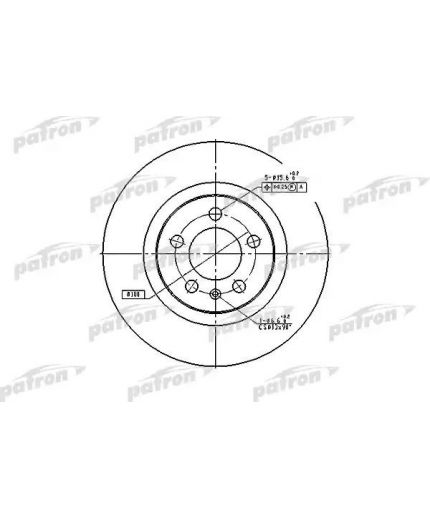 Patron Тормозной диск передний