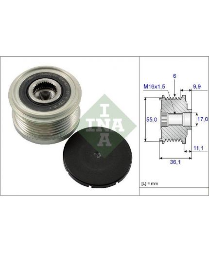 INA Шкив генератора