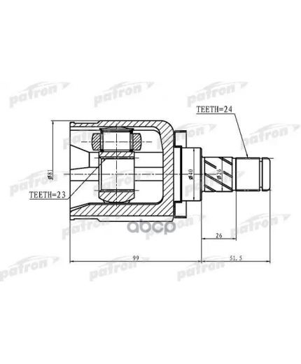 Patron ШРУС внутренний 24x40x23