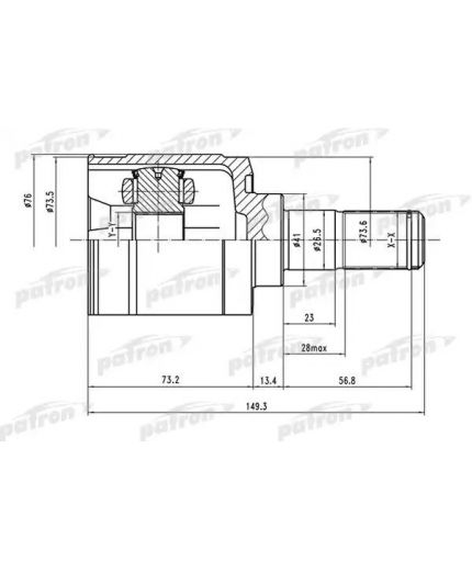 Patron ШРУС внутренний 25x41x22