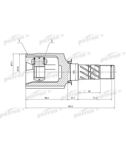 Patron ШРУС внутренний 29x35x25