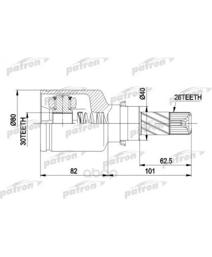 Patron ШРУС внутренний левый передний комплект