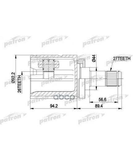 Patron ШРУС внутренний левый комплект