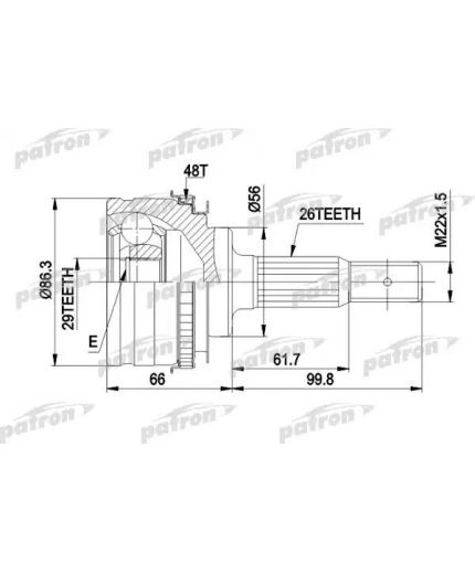 Patron ШРУС наружный комплект