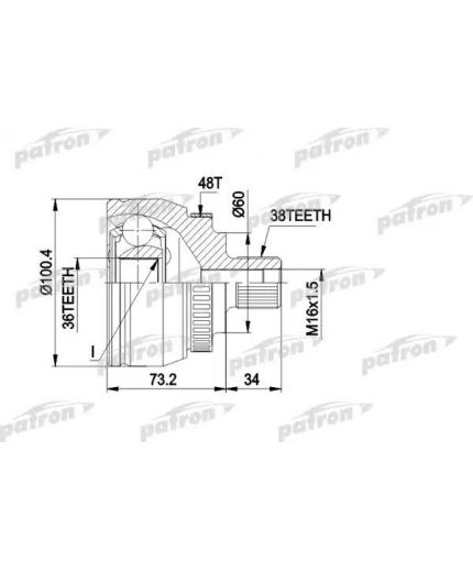 Patron ШРУС наружный комплект