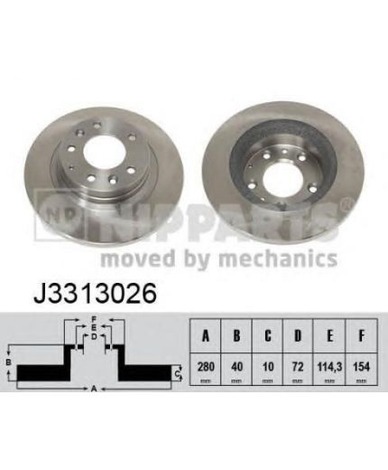 NIPPARTS Тормозной диск