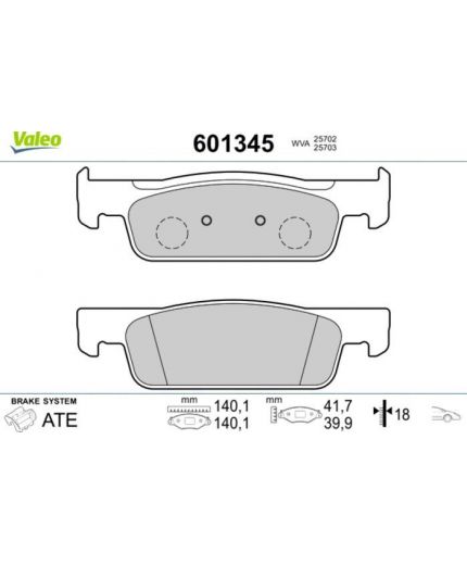 Valeo Колодки дисковые