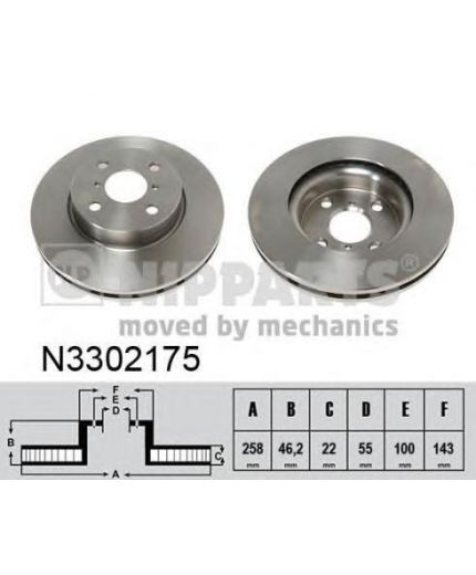 NIPPARTS Тормозной диск