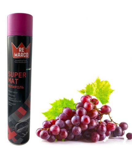 RE MARCO Полироль Super Mat для пластиковых и резиновых поверхностей виноград 750мл Фото 2