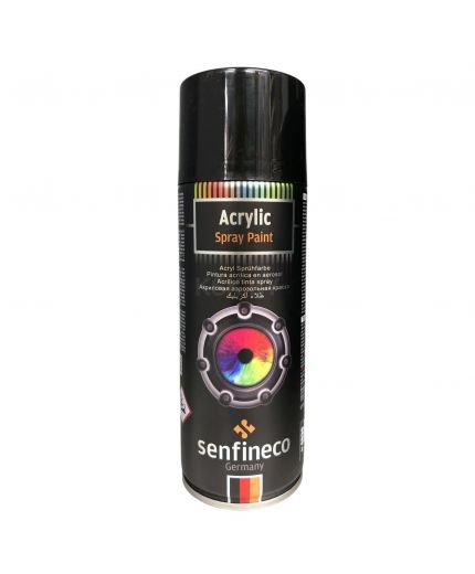 SENFINECO Акриловая краска-спрей Paint Acrylic Matt Black черная матовая 400мл