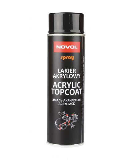 NOVOL SPRAY Acryl Краска акриловая черный блеск 500мл