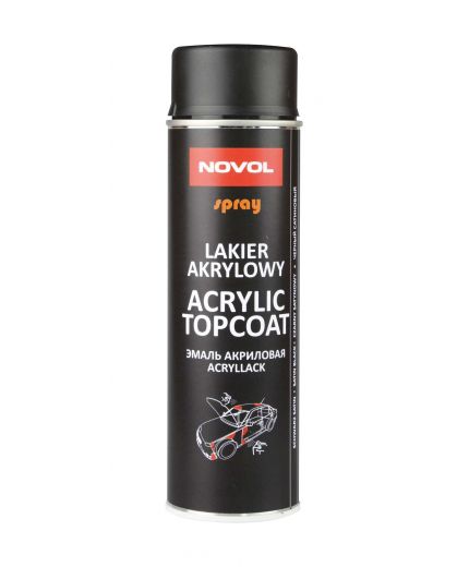 NOVOL SPRAY Acryl Краска акриловая черный сатин 500мл