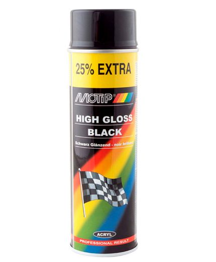 MOTIP Краска универсальная черная глянцевая 500мл