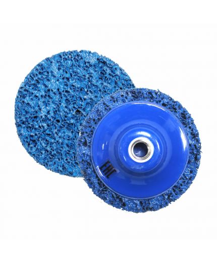 Русский мастер Круг d=100мм/M14 на резьбе СИНИЙ для снятия ржавчины
