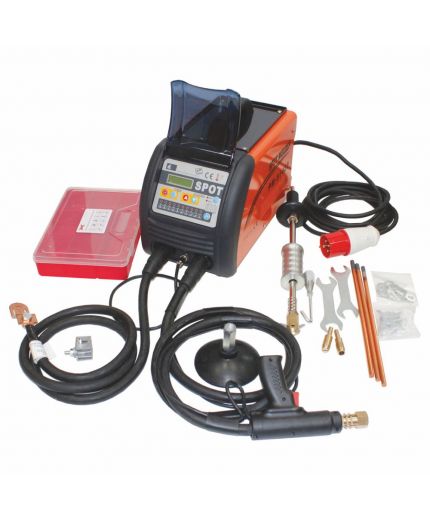 Русский мастер Споттер для ремонта стальных деталей 380В 19A, 10кВт, 3500A, без тележки