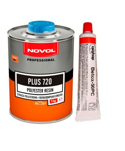 NOVOL PLUS 720 Смола полиэфирная для ламинирования 1кг + отвердитель 50г