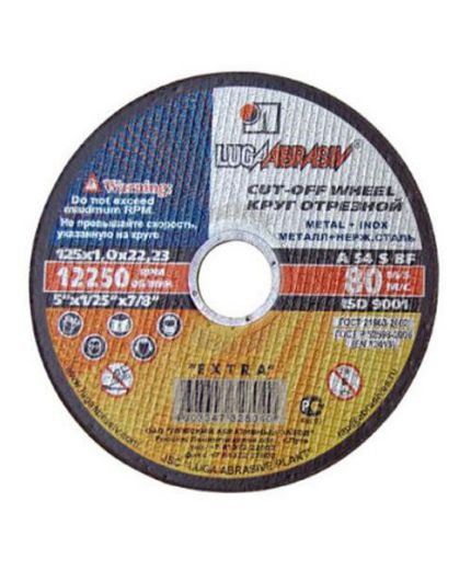LUGAABRASIV Круг отрезной по металлу 125x3x22