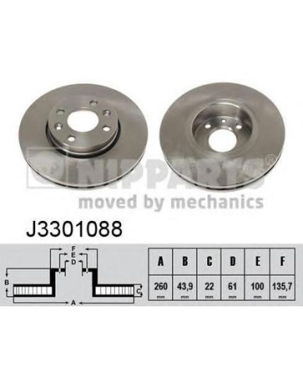 NIPPARTS Тормозной диск