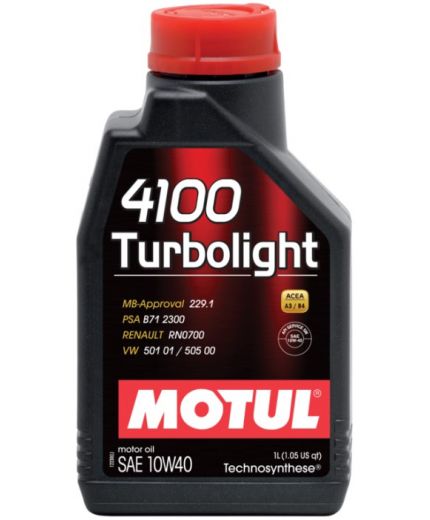 Моторное масло MOTUL 4100 TURBOLIGHT 10W-40 1л