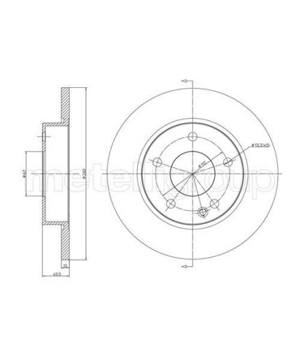 METELLI Тормозной диск