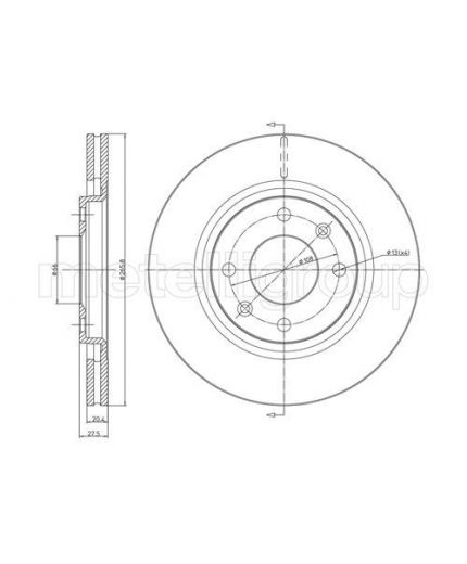 METELLI Тормозной диск