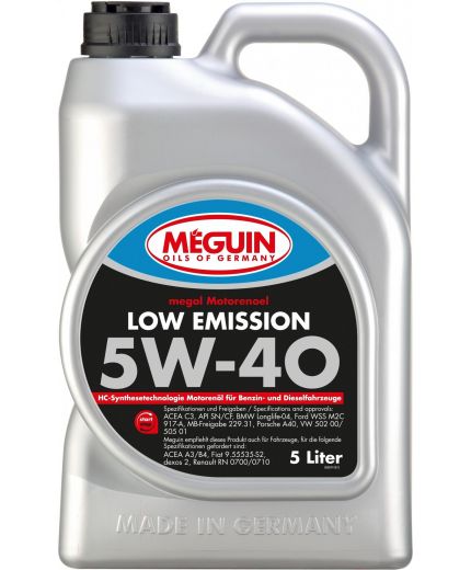 Моторное масло MEGUIN Megol Low Emission 5W-40 5л