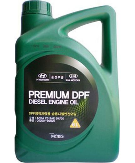 Моторное масло HYUNDAI MOBIS PREMIUM DPF DIESEL 5W-30 6л Фото 2
